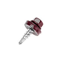 Саморез кровельный 4,8х19мм, окрашенный RAL 3005, короб (250 шт/уп) KRANZ | код 1203-4819-3 | KRANZ