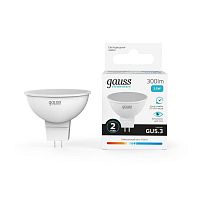 Лампа светодиодная Elementary MR16 3.5Вт 4100К бел. GU5.3 300лм 180-240В | Код. 13524 | Gauss