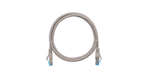 Шнур коммутационный NIKOMAX S/FTP 4 пары, Кат.6 (Класс E), 250МГц, 2хRJ45/8P8C, T568B, заливной, с защитой защелки, многожильный, BC (чистая медь), 26AWG (7х0,165мм), PVC нг(А), серый, 7,5м | код NMC-PC4SE55B-075-GY | NIKOMAX
