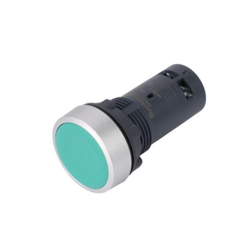 Кнопка SB7 моноблочная 22мм зеленая с возвратом, металл, 1НО, IP65 | код SB7EA31 | Systeme Electric