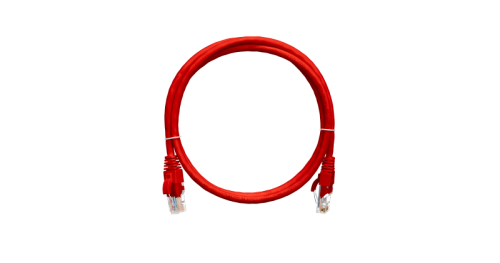 Шнур коммутационный NIKOMAX U/UTP 4 пары, Кат.5е (Класс D), 100МГц, 2хRJ45/8P8C, T568B, заливной, с защитой защелки, многожильный, BC (чистая медь), 24AWG (7х0,205мм), LSZH нг(А)-HFLTx, красный, 0,5м | код NMC-PC4UD55B-005-C-RD | NIKOMAX Се