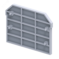 Крышка концевая для клеммы проходной OptiClip EPCMC1-2-TRIPLET-серый | код 289831 | КЭАЗ