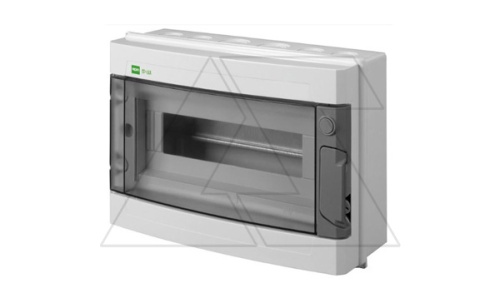 Щит навесной EP-LUX 1x12M, N/PE 2x 6x16+3x10mm2, дымчатая пласт. дверь, светло-серый RAL7035, 214x303x118mm, IP65 | код 1954-01 | Elektro-plast Nasielsk Щит навесной EP-LUX 1x12M, N/PE 2x 6x16+3x10mm2, дымчатая пласт. дверь, светло-серый RAL7035, 214x303x118mm, IP65 | код 1954-01 | Elektro-plast Nasielsk