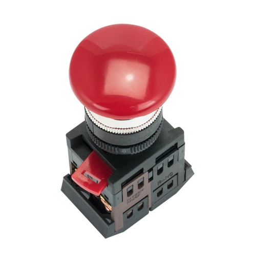 Кнопка AEAL-22 красная с фиксацией NO+NC Грибок PROxima | код pbn-aeal-r | EKF