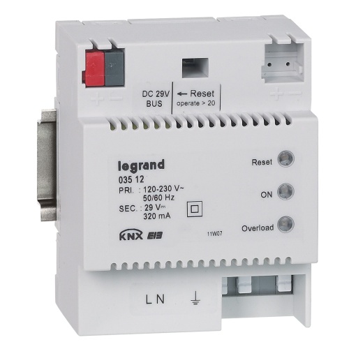 KNX. Системный блок питания 320мА. DIN 4 модуля. | код 003512 | Legrand