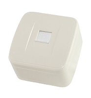 Розетка TФ (RJ-11) открытой установки IP20, сл. кость Дача Народная | код SQ1824-0025 | TDM НАРОДНЫЙ