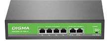 Коммутатор Digma DSP204F-2F-T80 DSP204F-2F-T80 V1 (L2) 6x100Мбит/с 4PoE 4PoE+ 80W неуправляемый | код 1975881 | DIGMA