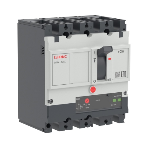 Авт. выкл. YON pro MNX125L 4P 50A 70kA при AC415V расц. TMM | код MNX125L4PTMM0050 | DKC