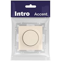 Светорегулятор Intro Accent 6-401-02 поворотный, 600Вт 230В, IP20, СУ, слоновая кость | код Б0063672 | ЭРА