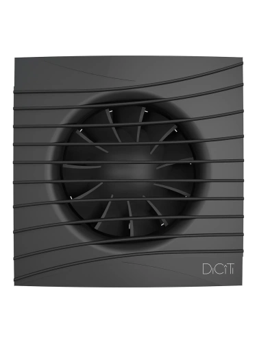 Вентилятор осевой вытяжной с обратным клапаном D100 декоративный | код SILENT 4C Matt black | DiCiTi