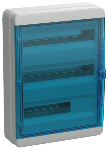 TEKFOR Корпус пласт. КМПн-54 IP65 син. прозр. дверь IEK | код TF5-KP72-N-54-65-K03-K07 | IEK