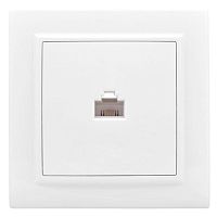 Розетка компьютерная 1xRJ45 Cat.5 МИНСК, белый | код. ERK01-035-10 | EKF