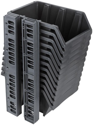 Набор Лотков для крепежа (12 шт. лотков 225х125х125 мм + 6 шт. планок), черные | код 65702М | FIT фото 2 Набор Лотков для крепежа (12 шт. лотков 225х125х125 мм + 6 шт. планок), черные | код 65702М | FIT фото 2