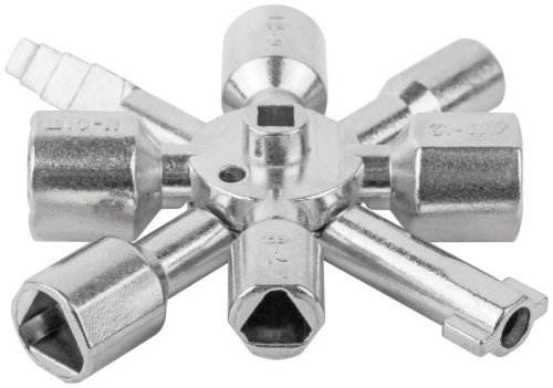 Ключ универсальный для электрошкафов 10-в-1 двусторонняя CrV бита РН2/SL7 FIT 60110 фото 9