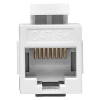 Адаптер проходной Keystone RJ45-RJ45 кат.5E неэкранир. TERACOM бел. | код TRC-INLC-KSTN-5EUTP-WH | EKF