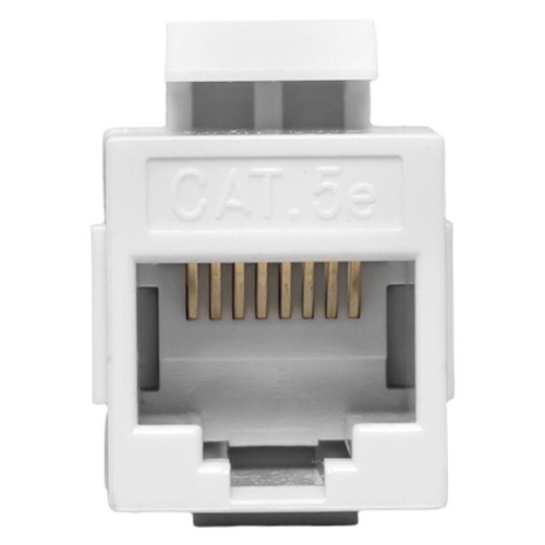 Адаптер проходной Keystone RJ45-RJ45 кат.5E неэкранир. TERACOM бел. | код TRC-INLC-KSTN-5EUTP-WH | EKF
