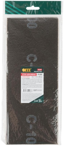 Сетки шлифовальные 115х280 мм, 3 шт Р 100 | код 38304 | FIT Сетки шлифовальные 115х280 мм, 3 шт Р 100 | код 38304 | FIT
