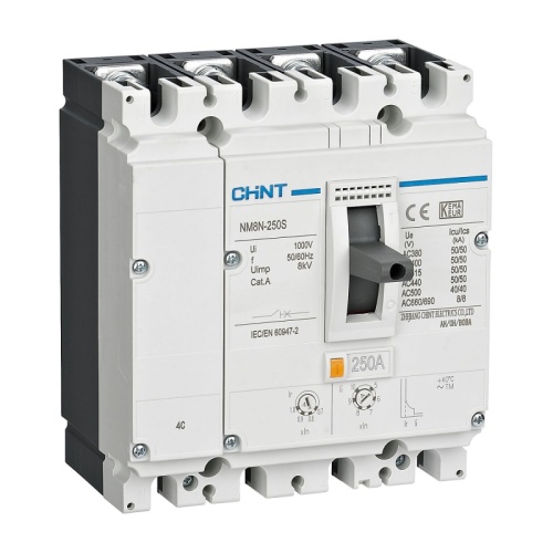 Авт. выкл. NM8N-125S TM 4P 50А 50кА с рег. термомаг. расцепителем соответствует стандарту ROHS | код 271606 | CHINT