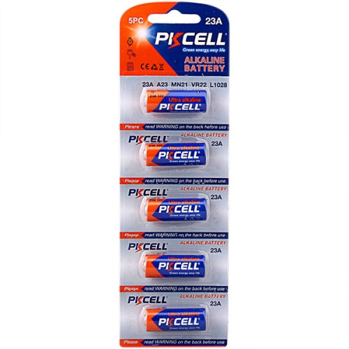 Щелочной/алкалиновый элемент питания PKCELL 12V 23A-5B тип - A23 5 шт в блистере | код 12V 23A-5B | PKCELL