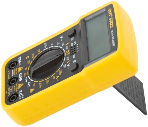 Мультиметр 0.1 мВ-600В; 0.1В-600В; 1 мкА-10 А; 0.1 Ом-2 МОм; коробка FIT 80623 фото 7