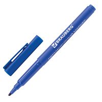 Маркер перманентный (нестираемый) BRAUBERG CLASSICLine, СИНИЙ, корпус тонкий, наконечник 1 мм, 150297 | код 150297 | BRAUBERG