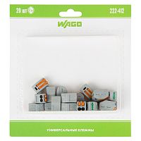 Универсальная клемма 2-х проводная, 20 штук (серия 222-412) | код 07-5152-20 | WAGO