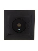 Розетка TV СП Мира проходная черн. бархат LEZARD 701-4242-129