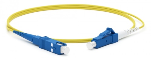 Патч-корд волоконно-оптический (шнур) SM 9/125 (OS2) LC/UPC-SC/UPC 2 мм simplex LSZH 20 м, Hyperline FC-S2-9-LC/UR-SC/UR-H-20M-LSZH-YL | код 243832 | Hyperline