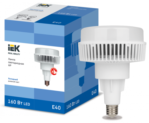 Лампа LED HP 160Вт 6500К E40 с патроном подвес. керам. IEK | код LLE-HP-160-65-E40-EPC30 | IEK