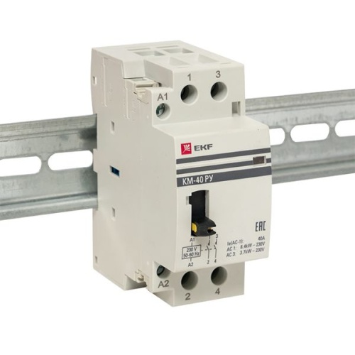 Контактор модульный КМ РУ 63А 2NO (2 мод,) PROxima | код km-2m-63-20 | EKF фото 3