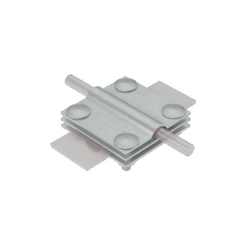 Соединитель крестообразный 3XS-D5-12-B40 для прутка d5-12мм и полосы до 40мм с 3 пластинами сталь КМ MA0021