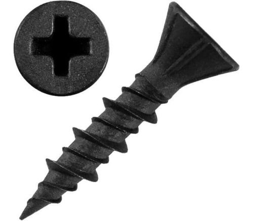 Саморез для ГВЛ 3,9х19 черный (50шт) | код 112705 | Tech-KREP