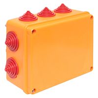 Коробка огнестойкая 150х110х70мм IP55, 5 двойных клеммников 1,5-6 мм2 EKF | код plc-kmrf-150-10-06 | EKF