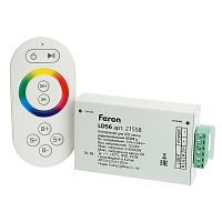 Контроллер к LED ленте RGB 12-24v с сенсорным белым ПДУ для LS606,607 | код 21558 | Feron