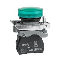 Сигнальная лампа OptiSignal D22 C4-L-B3 зеленая металл 24VAC/DC XB4BVB3 | код 332175 | КЭАЗ