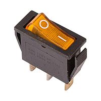Выключатель клавишный 250В 15А (3с) ON-OFF RWB-404 SC-791 IRS-101-1C желт. с подсветкой | Код. 36-2212 | Rexant