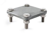 Соединитель крестовой полосы до 40 мм, сталь горячеоцинкованная | код 256 A-DIN 40 FT | OBO Bettermann