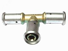 Тройник пресс 26x20x26 переходной, латунь | код 10P-262026 | Henco