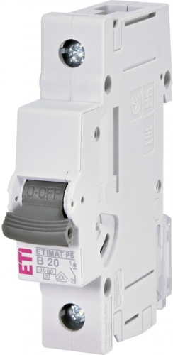 Авт. выключатель ETIMAT P6 1p B20 | код 1900011 | ETI Авт. выключатель ETIMAT P6 1p B20 | код 1900011 | ETI