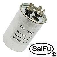 Пусковой конденсатор SAIFU CBB65, 20 мкФ, 630 В | код 105734 | Saifu