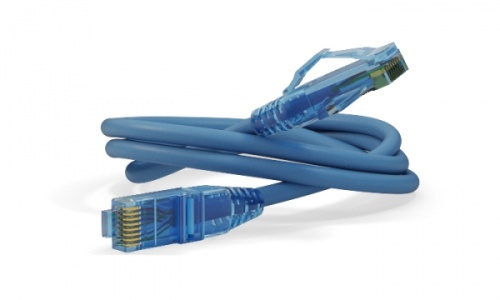 Патч-корд U/UTP Cat.6 LSZH 0.5 м синий, Hyperline PC-LPM-UTP-RJ45-RJ45-C6-0.5M-LSZH-BL | код 230201 | Hyperline
