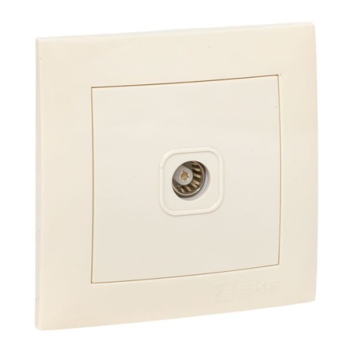 Валенсия розетка телевизионная 1-местная 75Ом 5-862МГц кремовая PROxima | код EWA00-027-20 | EKF фото 3