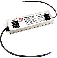 Источник питания AC-DC, 199.7Вт, IP67, вход 100…305В AC, 47…63Гц/142…431В DC, ККМ, выход 24...48В/4.16А, изоляция 3750В AC, в кожухе 244х71х37.5мм, -40…+85С (корпус), потенциометры, с проводом заземления | код ELG-200-48A-3Y | MeanWell Сери