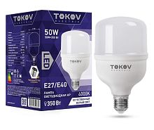 Лампа светодиодная 50Вт HP 4000К Е40/Е27 176-264В | код. TKE-HP-E40/E27-50-4K | TOKOV ELECTRIC