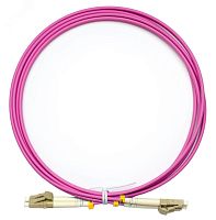 Шнур оптический duplex 2м LC-LC 50/125 мм OM4 LSZH | код FOP-50-OM4-LC-LC-2m | Cabeus
