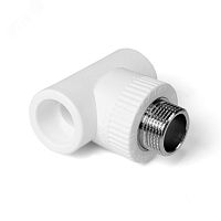 Тройник комбинированный 20 х 1/2' НР полипропиленовый PPR белый | код PA25008P | PRO AQUA