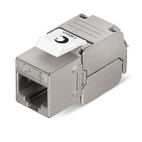 Вставка Keystone Jack RJ-45(8P8C), 180 градусов, категория 6, экранированная, без инструмента Toolless (KJ-RJ45-Cat.6-SH-180-Toolless) | код. 7966c | Cabeus