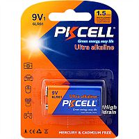 Щелочной/алкалиновый элемент питания PKCELL 6LR61-1B тип - 9V(Крона) 1 шт в блистере | код 6LR61-1B | PKCELL