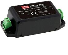 Источник питания AC-DC, 30Вт, вход 85...264В AC 47...440 Гц, 120...370B DC, выход 15В/2А, изоляция 3000В AC, на изол. площадке, 91x39.5x28.5мм, -30...+70C | код IRM-30-15ST | MeanWell