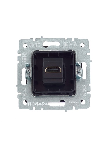 BRITE Розетка HDMI РHDMI-0-БрА алюминий | код BR-H10-K47 | IEK фото 7